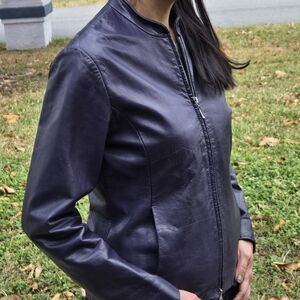 Vintage purple leather jacket, US women's size 6